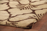Exquisite Rugs Metro hand-knotted New Zealand Wool 7031 Brown/Ivory 12' x 9' Area Rug