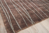 Exquisite Rugs Metro hand-knotted New Zealand Wool 7033 Brown 10' x 9' Area Rug