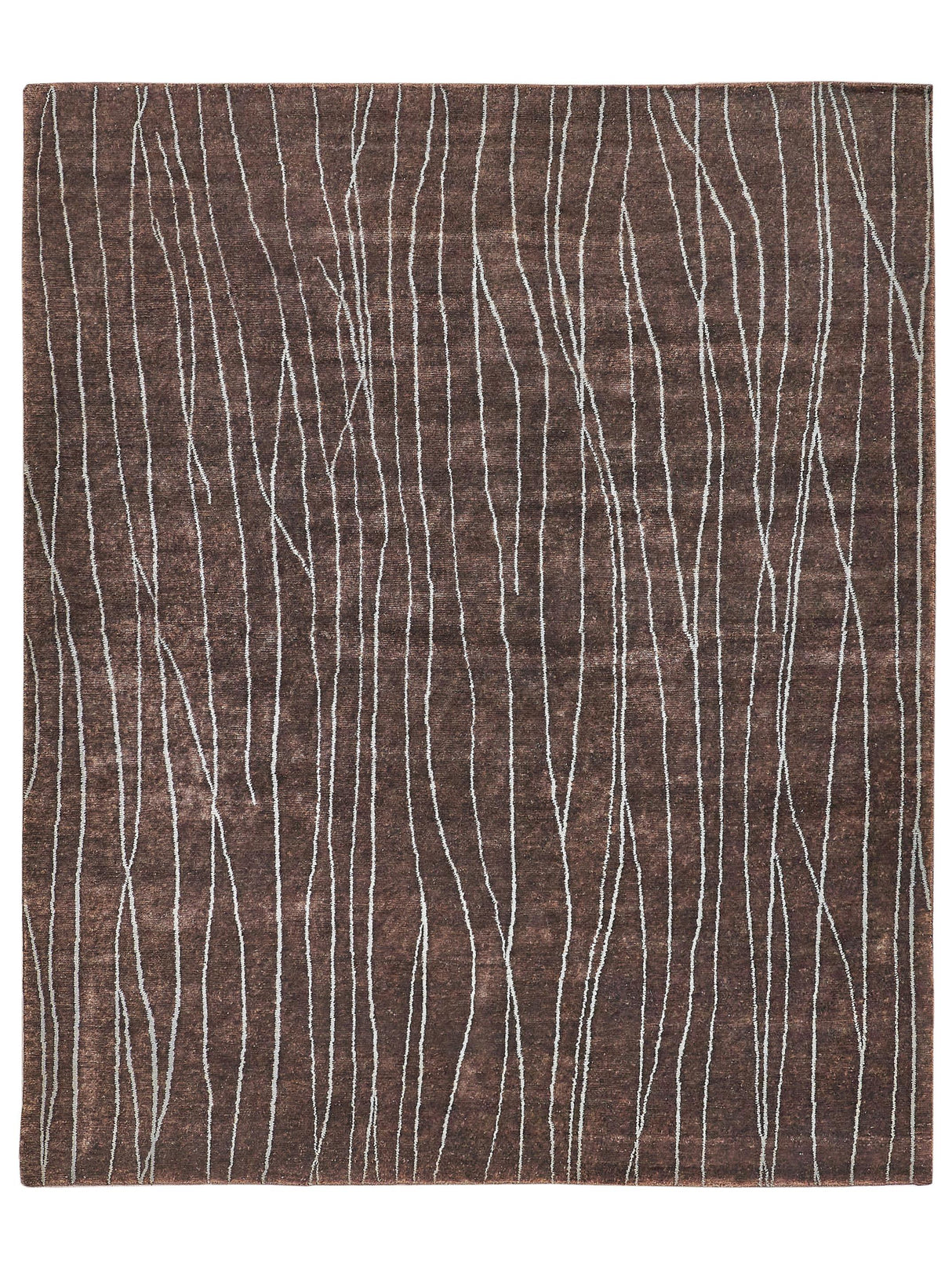 Exquisite Rugs Metro hand-knotted New Zealand Wool 7033 Brown 10' x 9' Area Rug
