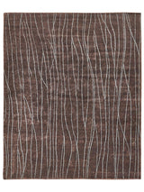 Exquisite Rugs Metro hand-knotted New Zealand Wool 7033 Brown 10' x 9' Area Rug