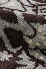 Exquisite Rugs Metro hand-knotted New Zealand Wool 7034 Brown/Light Blue 10' x 8' Area Rug