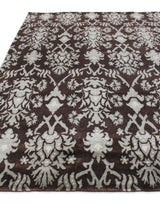Exquisite Rugs Metro hand-knotted New Zealand Wool 7034 Brown/Light Blue 10' x 9' Area Rug
