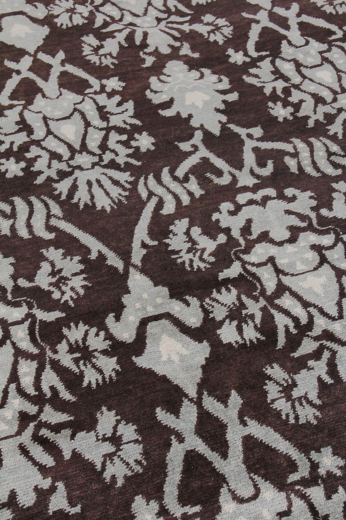 Exquisite Rugs Metro hand-knotted New Zealand Wool 7034 Brown/Light Blue 10' x 9' Area Rug