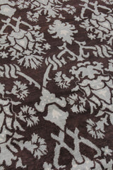 Exquisite Rugs Metro hand-knotted New Zealand Wool 7034 Brown/Light Blue 10' x 9' Area Rug