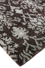 Exquisite Rugs Metro hand-knotted New Zealand Wool 7034 Brown/Light Blue 10' x 9' Area Rug