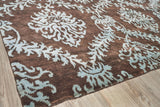 Exquisite Rugs Metro hand-knotted New Zealand Wool 7038 Brown/Light Blue 10' x 8' Area Rug