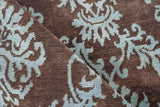 Exquisite Rugs Metro hand-knotted New Zealand Wool 7038 Brown/Light Blue 10' x 8' Area Rug