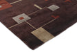 Exquisite Rugs Contemporary hand-knotted New Zealand Wool 7070 Plum/Sage 10' x 9' Area Rug