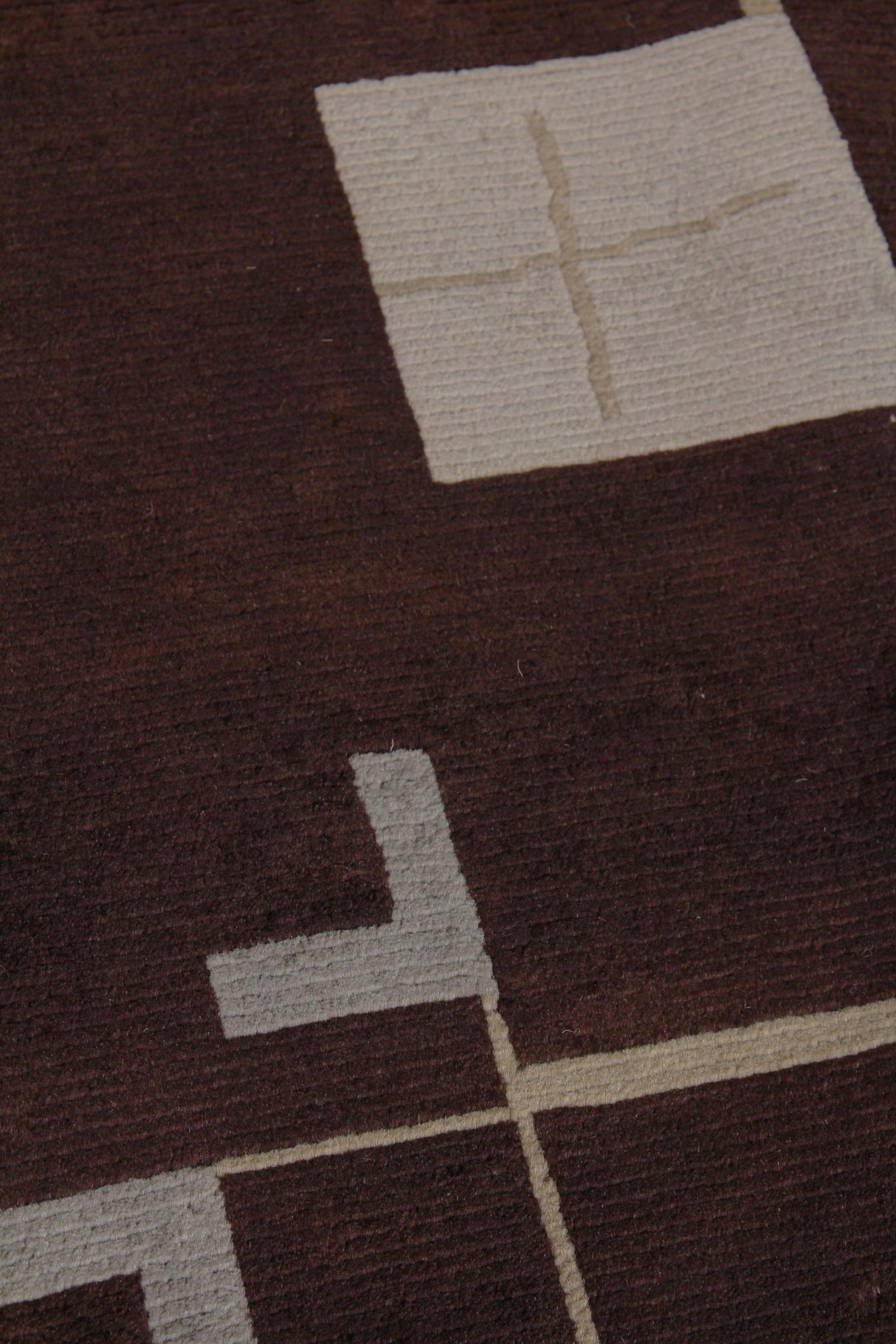 Exquisite Rugs Contemporary hand-knotted New Zealand Wool 7070 Plum/Sage 10' x 9' Area Rug