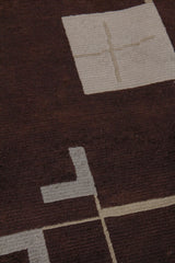 Exquisite Rugs Contemporary hand-knotted New Zealand Wool 7070 Plum/Sage 10' x 9' Area Rug