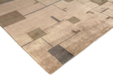 Exquisite Rugs Contemporary hand-knotted New Zealand Wool 7066 Light Green/Gold 12' x 9' Area Rug