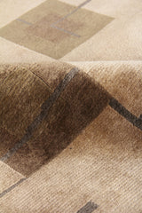Exquisite Rugs Contemporary hand-knotted New Zealand Wool 7066 Light Green/Gold 12' x 9' Area Rug