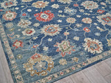 Exquisite Rugs Oxford hand-knotted Ghazni Wool 7220 Blue 14' x 10' Area Rug