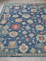 Exquisite Rugs Oxford hand-knotted Ghazni Wool 7220 Blue 14' x 10' Area Rug