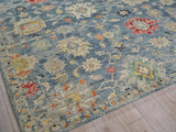 Exquisite Rugs Oxford hand-knotted Ghazni Wool 7221 Blue 14' x 10' Area Rug