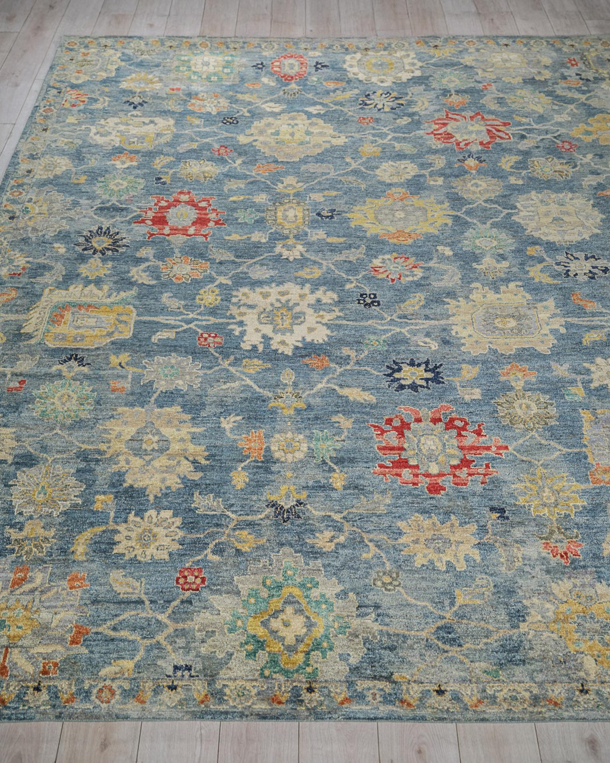 Exquisite Rugs Oxford hand-knotted Ghazni Wool 7221 Blue 18' x 14' Area Rug