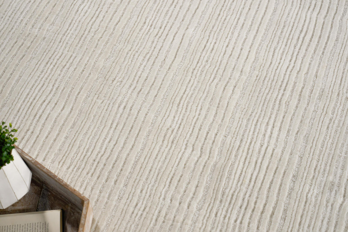 Exquisite Rugs Cavallo Modern handloomed Nylon/Wool 7306 White 14' x 10' Area Rug
