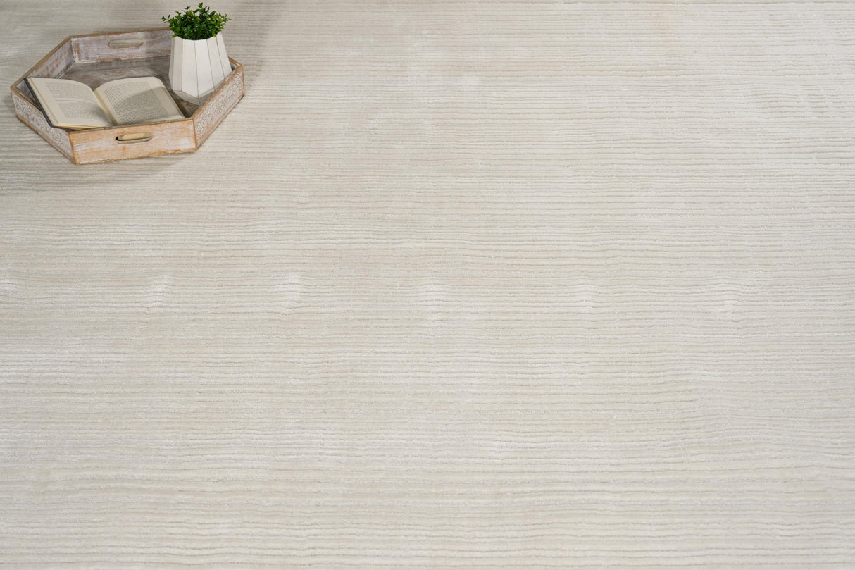 Exquisite Rugs Cavallo Modern handloomed Nylon/Wool 7306 White 14' x 10' Area Rug