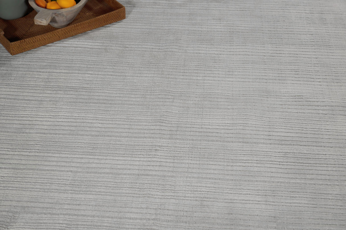 Exquisite Rugs Cavallo Modern handloomed Nylon/Wool 7308 Silver 3' x 2' Area Rug