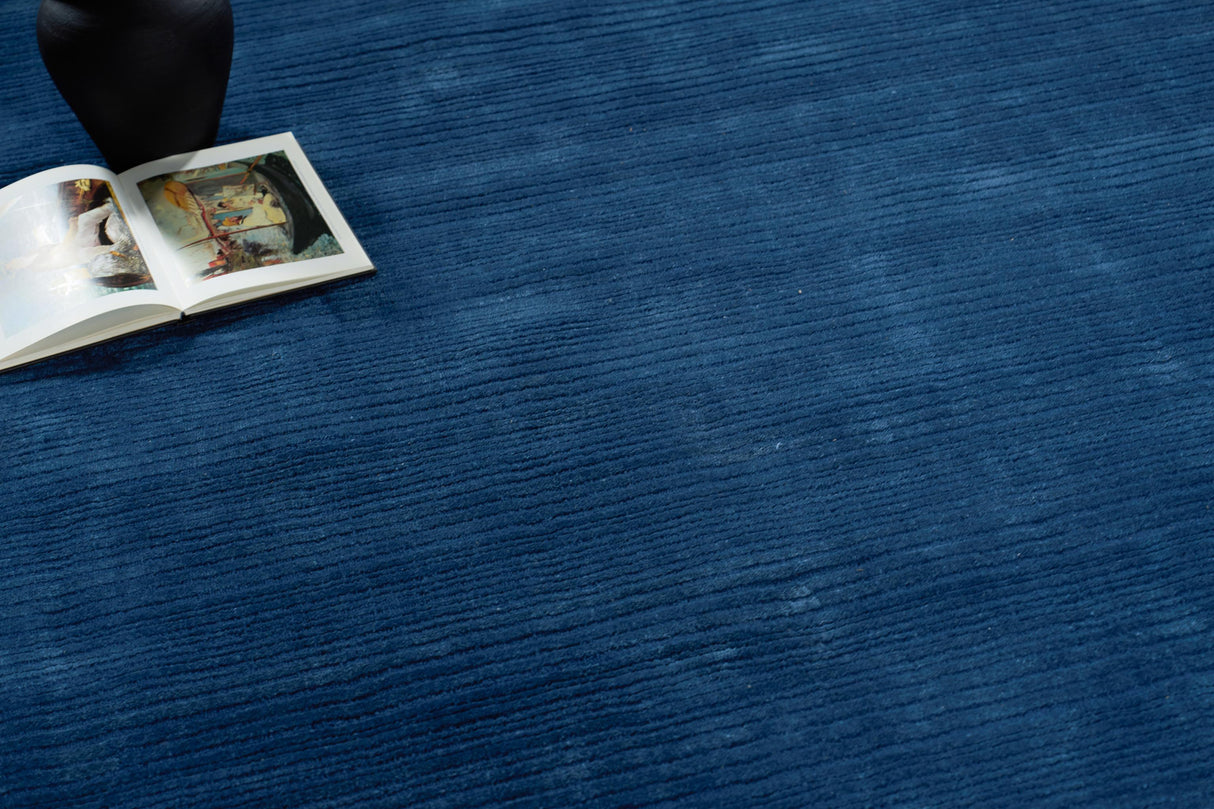 Exquisite Rugs Cavallo Modern handloomed Nylon/Wool 7309 Navy 15' x 12' Area Rug