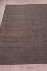 Exquisite Rugs Cavallo Modern handloomed Nylon/Wool 7312 Brown 9' x 6' Area Rug