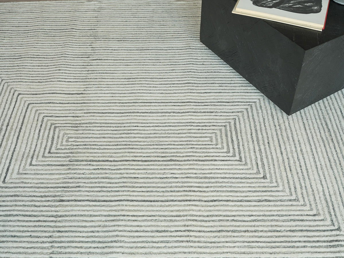 Exquisite Rugs Teton hand-tufted New Zealand Wool 7322 Gray/Ivory 12' x 9' Area Rug