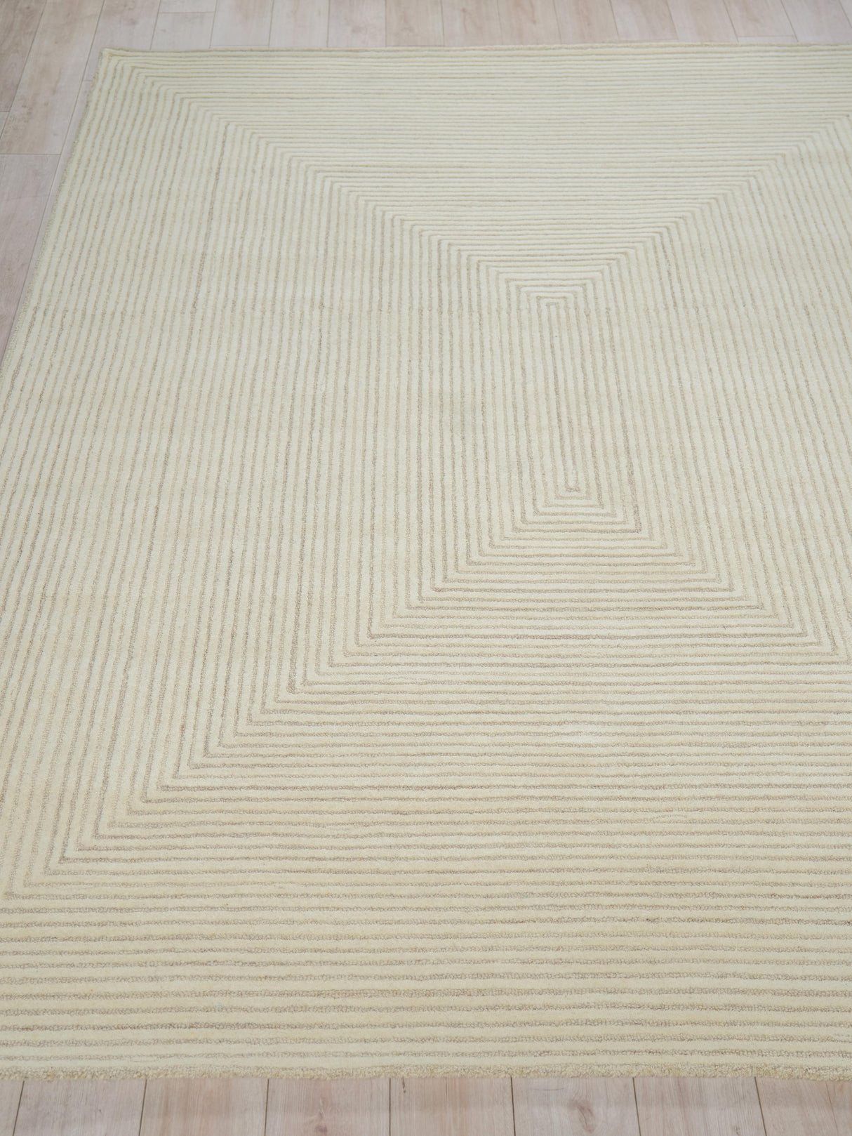 Exquisite Rugs Teton hand-tufted New Zealand Wool 7323 Beige/Ivory 9' x 6' Area Rug