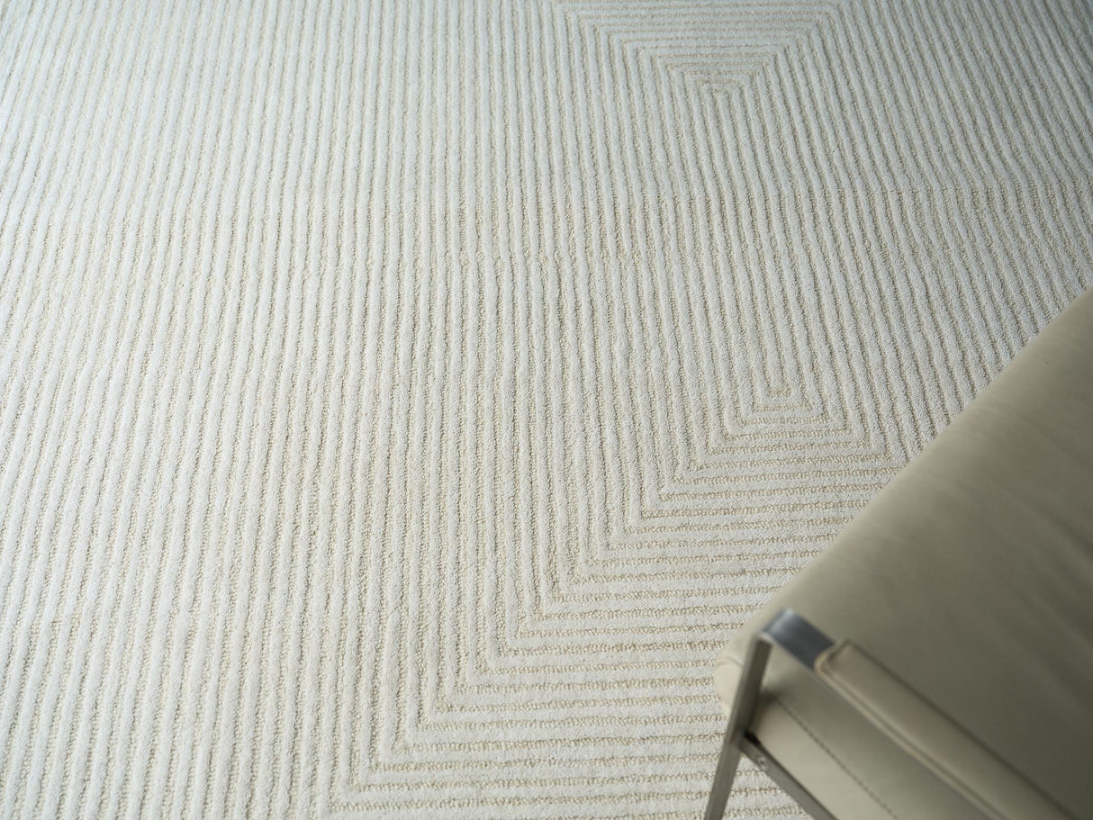 Exquisite Rugs Teton hand-tufted New Zealand Wool 7324 Ivory 9' x 6' Area Rug