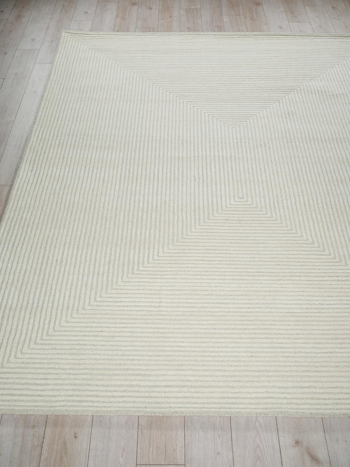 Exquisite Rugs Teton hand-tufted New Zealand Wool 7325 Silver/Ivory 9' x 6' Area Rug