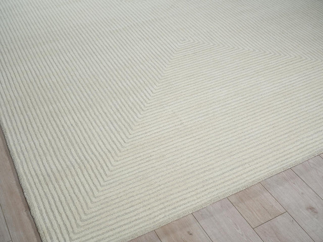 Exquisite Rugs Teton hand-tufted New Zealand Wool 7325 Silver/Ivory 10' x 8' Area Rug