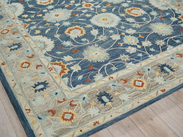 Exquisite Rugs Newport hand-tufted New Zealand Wool 7326 Blue/Gray 15' x 12' Area Rug