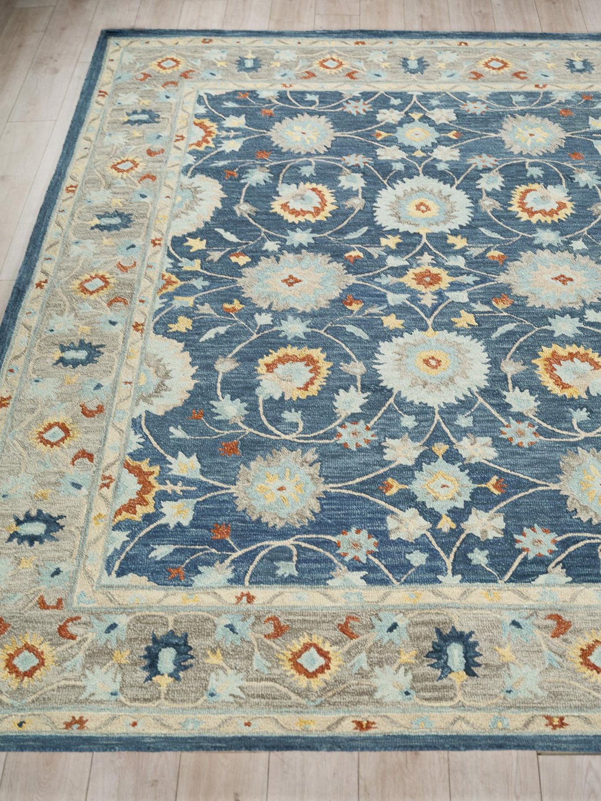 Exquisite Rugs Newport hand-tufted New Zealand Wool 7326 Blue/Gray 15' x 12' Area Rug