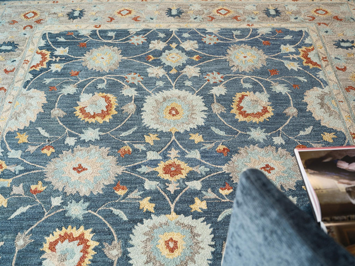 Exquisite Rugs Newport hand-tufted New Zealand Wool 7326 Blue/Gray 15' x 12' Area Rug