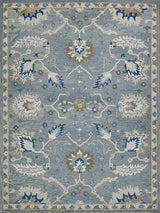 Exquisite Rugs Newport hand-tufted New Zealand Wool 7328 Gray/Blue 9' x 6' Area Rug