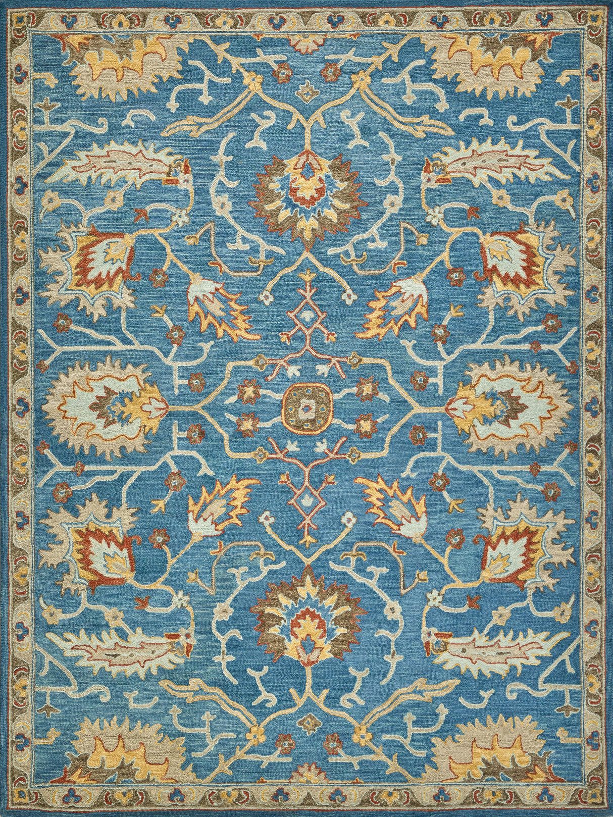 Exquisite Rugs Newport hand-tufted New Zealand Wool 7330 Blue/Ivory 18' x 14' Area Rug