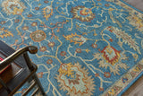 Exquisite Rugs Newport hand-tufted New Zealand Wool 7330 Blue/Ivory 9' x 6' Area Rug