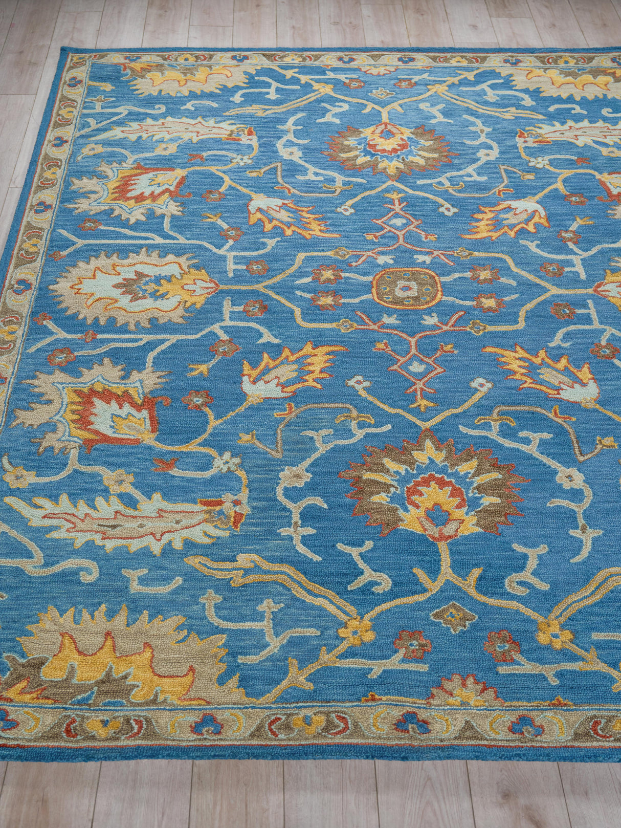 Exquisite Rugs Newport hand-tufted New Zealand Wool 7330 Blue/Ivory 6' x 4' Area Rug
