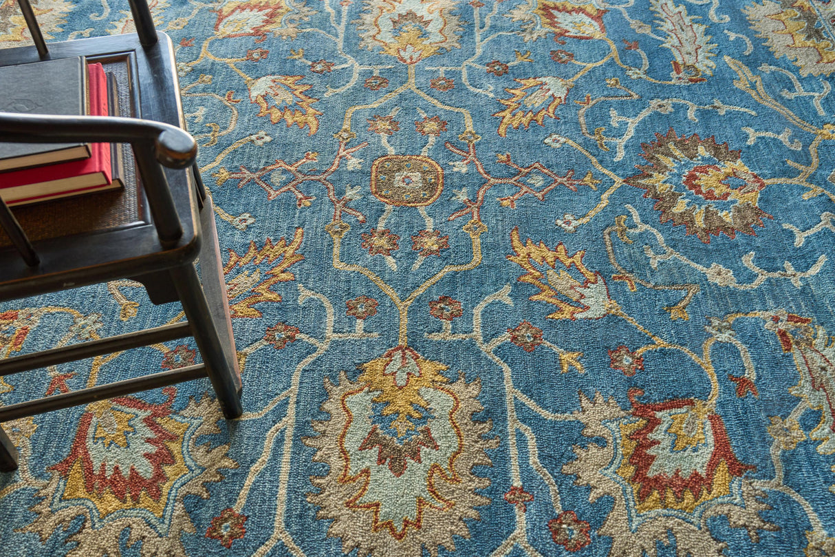 Exquisite Rugs Newport hand-tufted New Zealand Wool 7330 Blue/Ivory 12' x 9' Area Rug