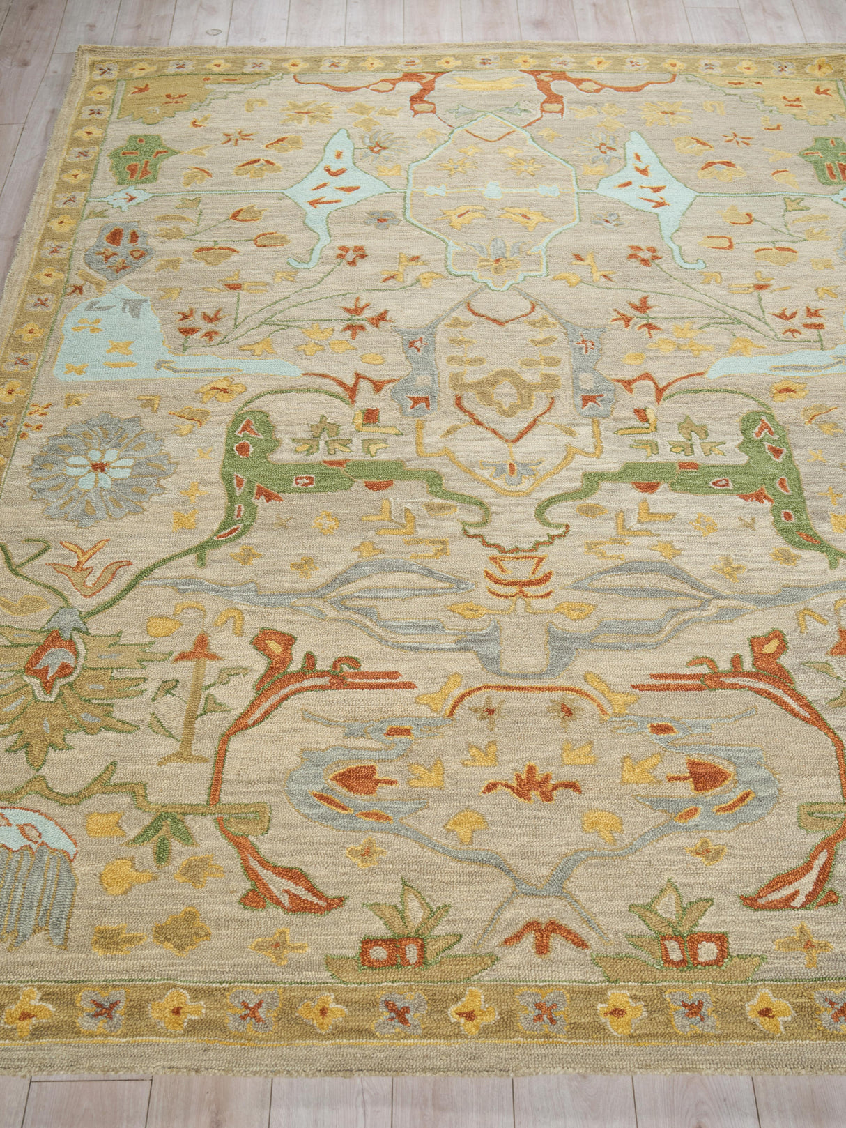 Exquisite Rugs Hamilton hand-tufted New Zealand Wool 7332 Beige/Multi 14' x 10' Area Rug