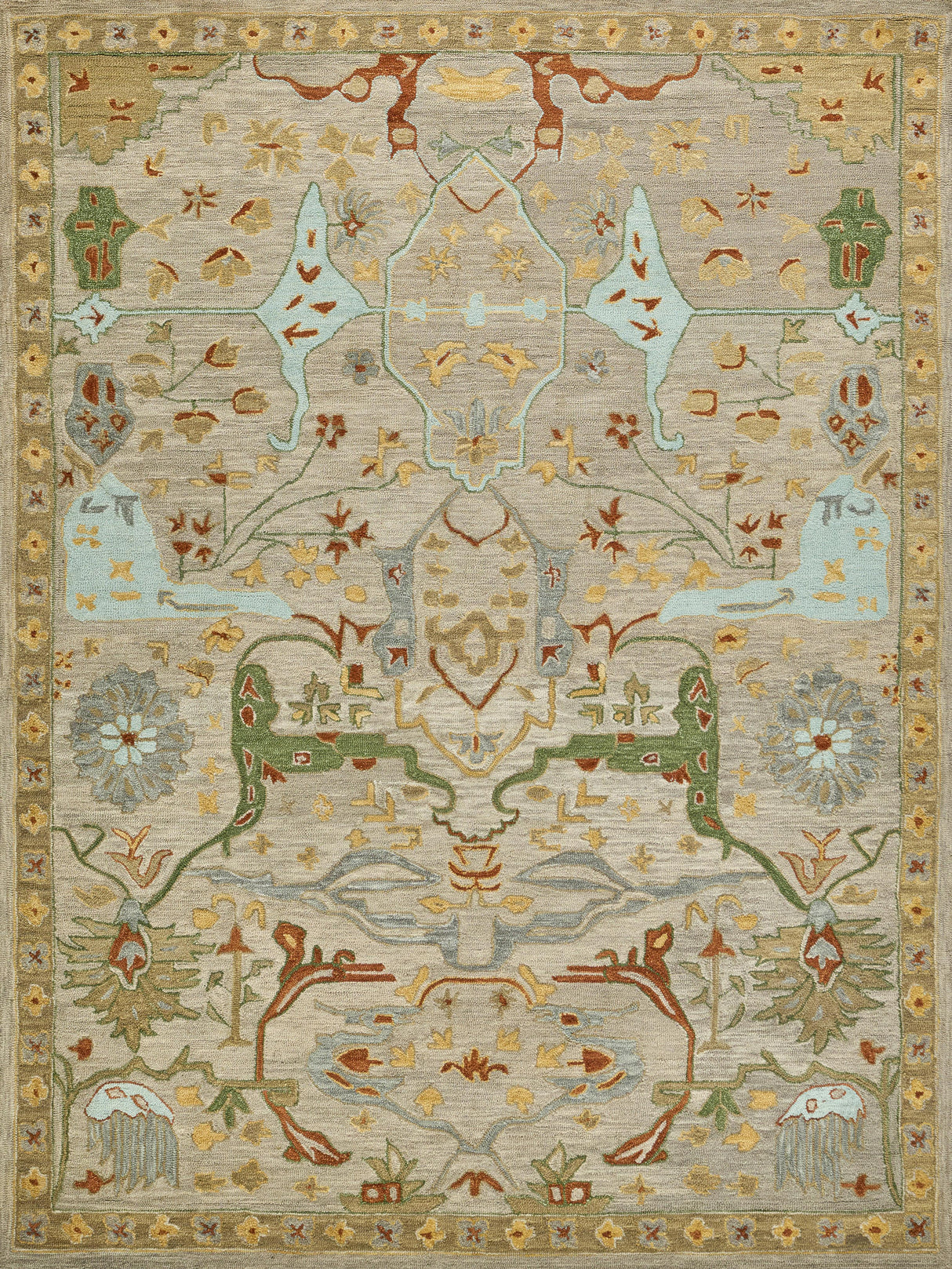 Exquisite Rugs Hamilton hand-tufted New Zealand Wool 7332 Beige/Multi 15' x 12' Area Rug