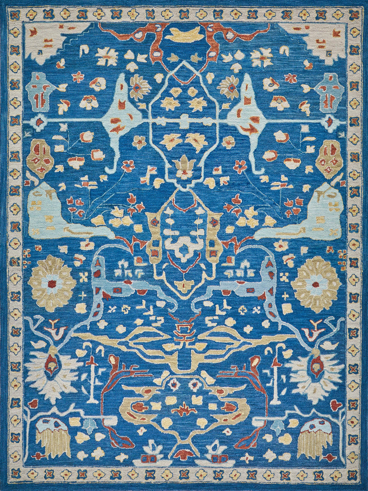 Exquisite Rugs Hamilton hand-tufted New Zealand Wool 7333 Navy/Multi 15' x 12' Area Rug