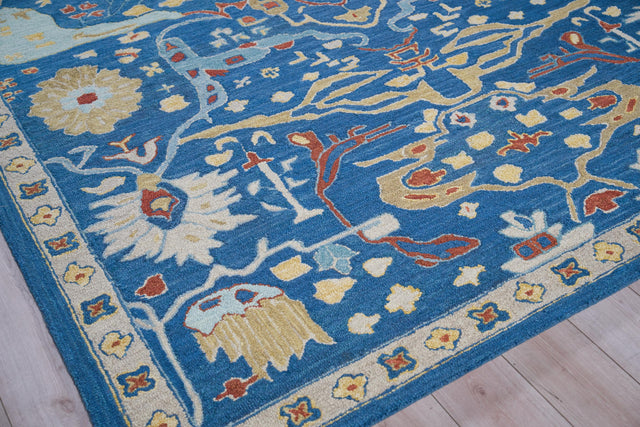 Exquisite Rugs Hamilton hand-tufted New Zealand Wool 7333 Navy/Multi 12' x 9' Area Rug