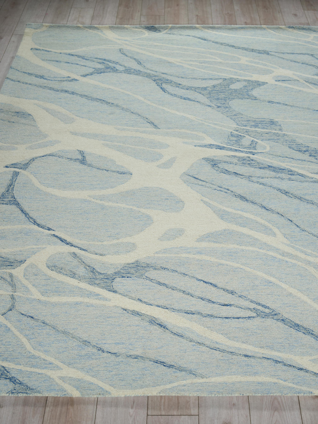 Exquisite Rugs Rio hand-tufted New Zealand Wool 7339 Blue/Ivory 14' x 10' Area Rug