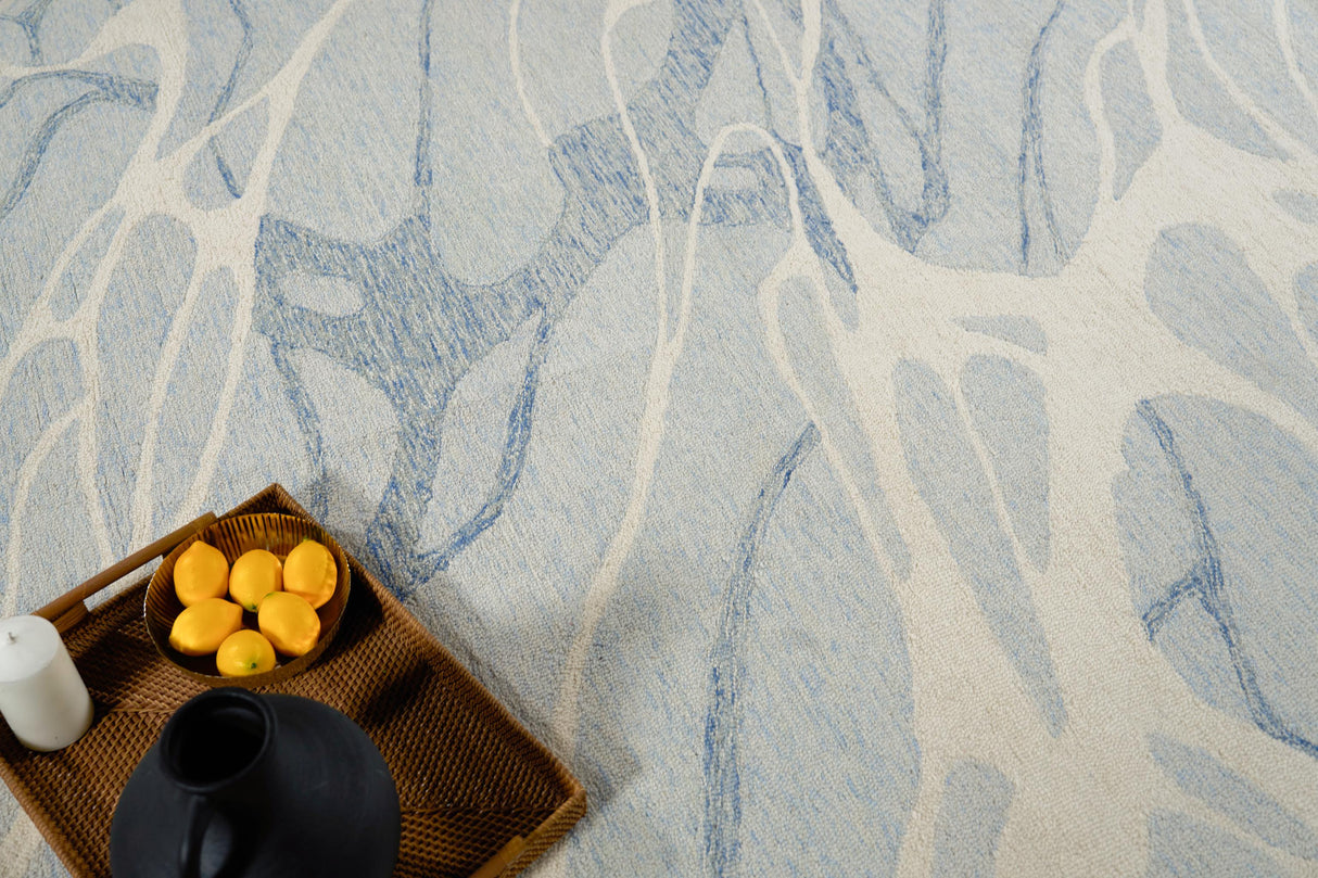 Exquisite Rugs Rio hand-tufted New Zealand Wool 7339 Blue/Ivory 15' x 12' Area Rug