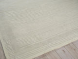 Exquisite Rugs Dusseldorf hand-tufted New Zealand Wool 7342 Silver/Ivory 12' x 9' Area Rug