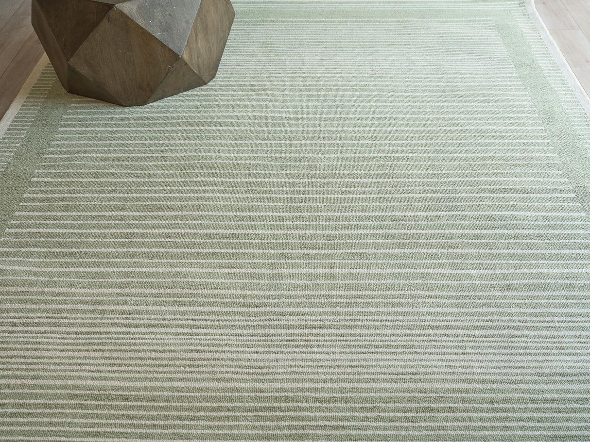 Exquisite Rugs Dusseldorf hand-tufted New Zealand Wool 7343 Sage Green/Ivory 18' x 14' Area Rug