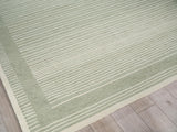 Exquisite Rugs Dusseldorf hand-tufted New Zealand Wool 7343 Sage Green/Ivory 9' x 6' Area Rug