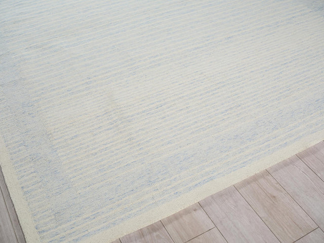 Exquisite Rugs Dusseldorf hand-tufted New Zealand Wool 7344 Blue/Ivory 9' x 6' Area Rug