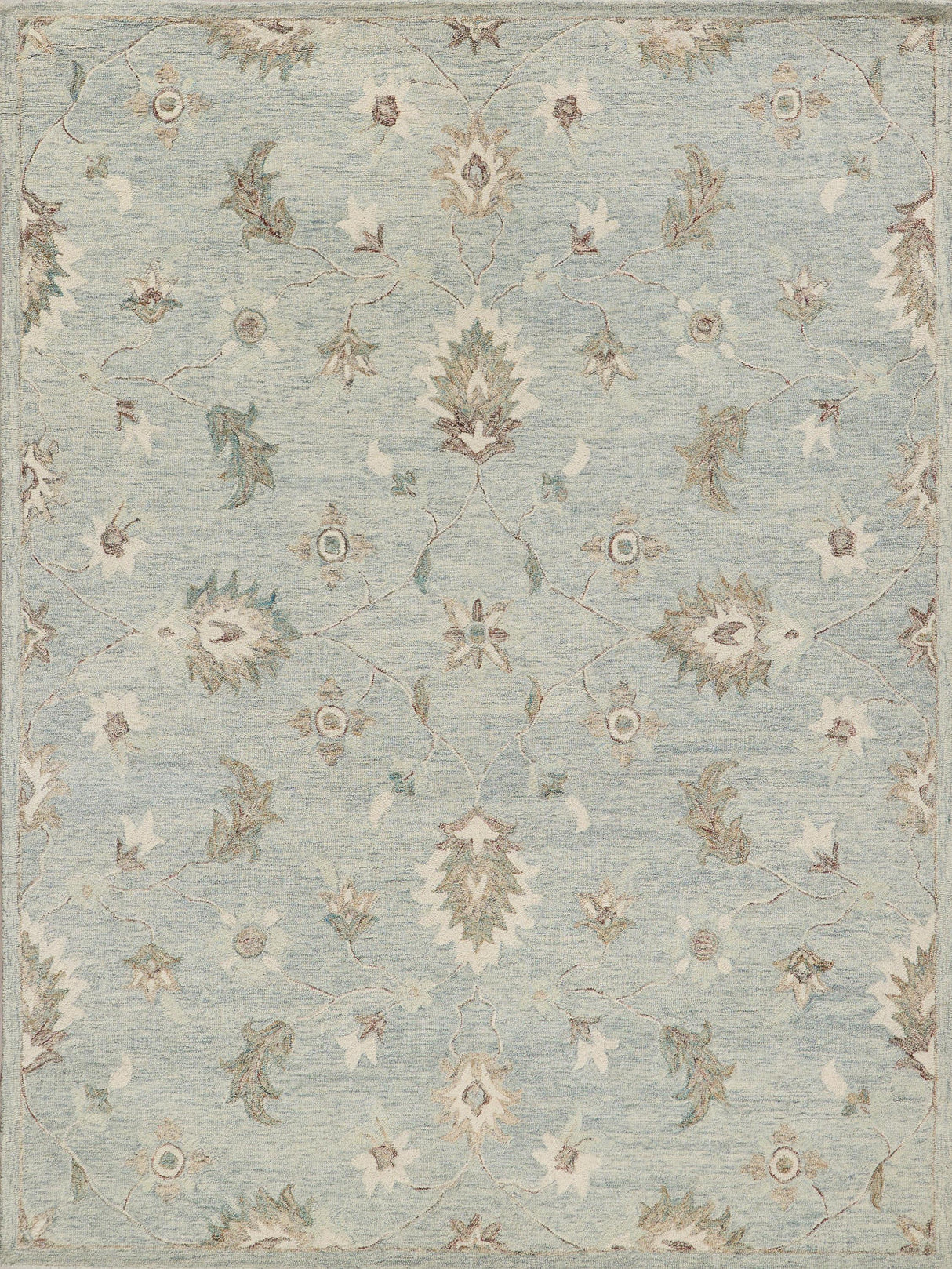 Exquisite Rugs Elegance hand-tufted New Zealand Wool 7351 Light Blue 15' x 12' Area Rug