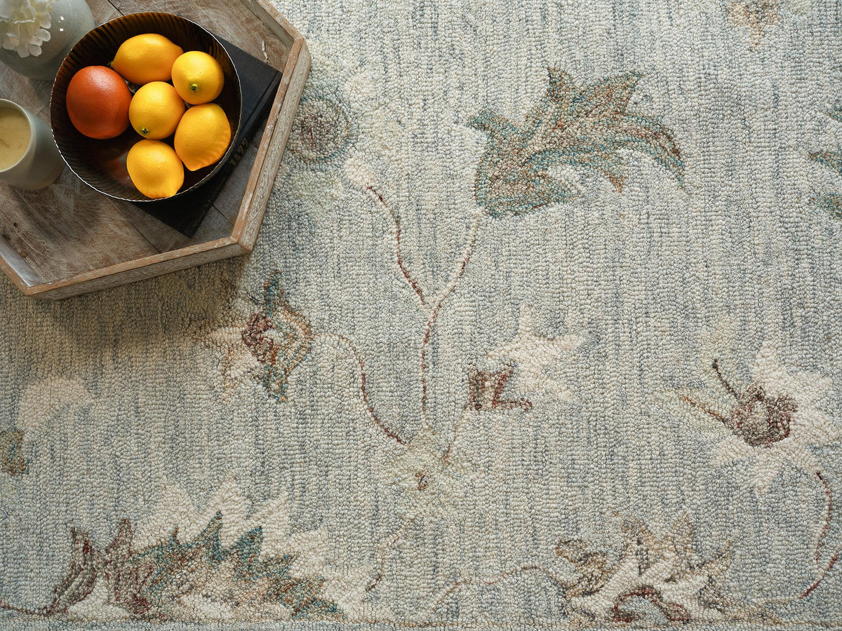 Exquisite Rugs Elegance hand-tufted New Zealand Wool 7351 Light Blue 9' x 6' Area Rug